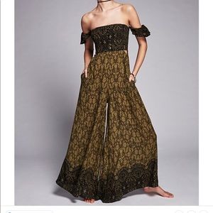 Free People teal/green XS jumpsuit romper